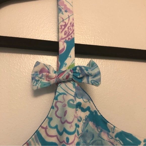 Vintage K & Company Blue & Pink Floral Dress - Picture 4 of 5